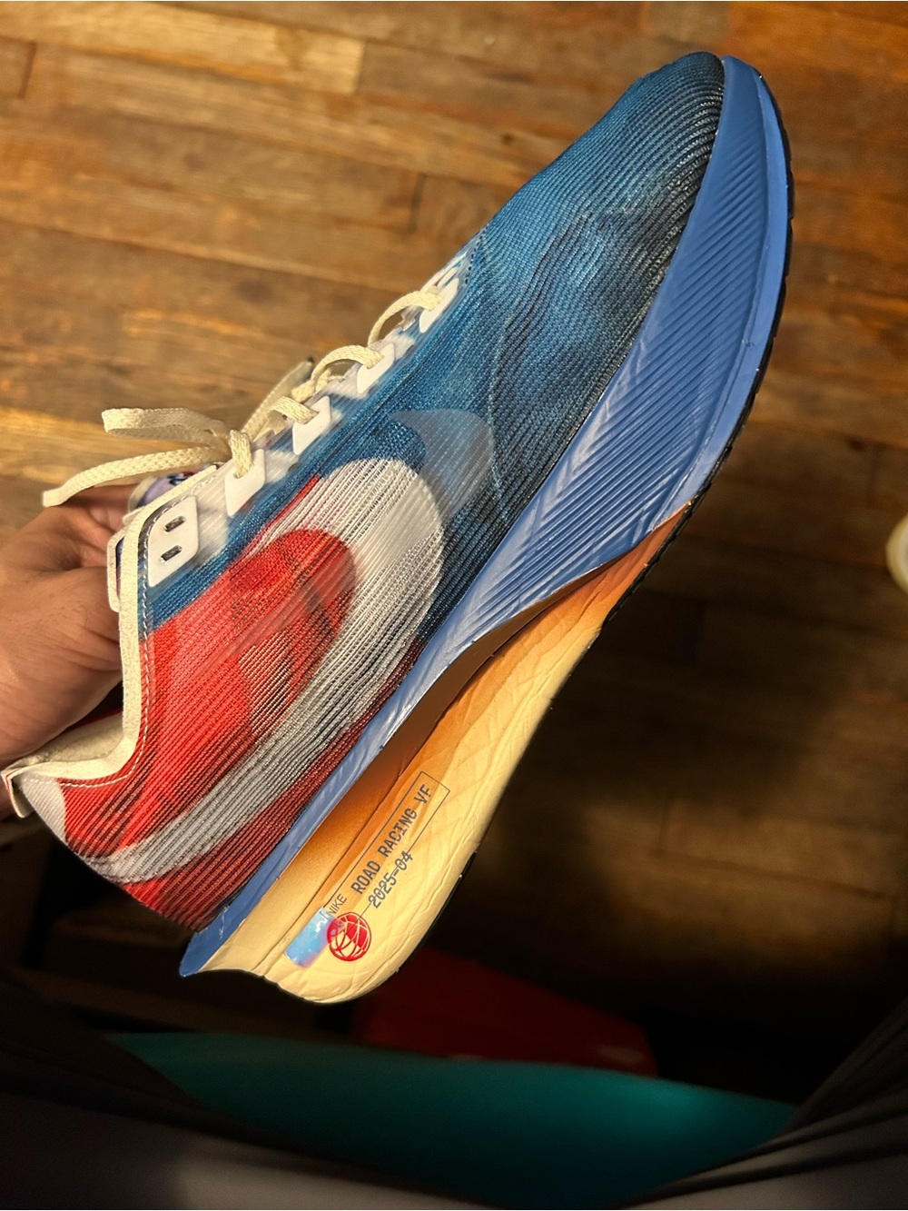 🔵🔴 #Exclusive #Nike #International #ZoomX #VaporFly #Size 10 1/2 #NoBox #LikeNew